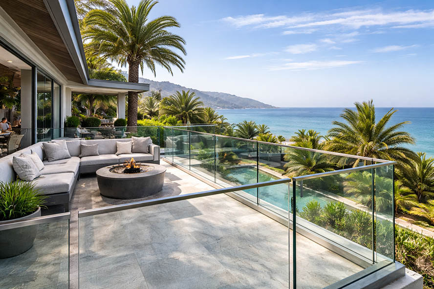 Glass Railings That Protect Views (Balconies, Stairs, Terraces)